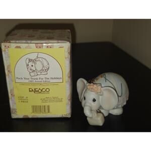 Precious Moments Enesco 272949 Pack Your Trunk For The Holidays 1997 Ornament